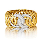 Verdura | Products | BRACELETS | Double Crescent Bracelet - Gold & Diamond