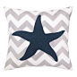 Starfish Pillow. The embroidered chevron design creates a fashionable pattern for our Star Fish to adorn.