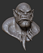 Garrosh Hellscream Bust, Oscar Loris : I got so excited about wow last cinematic and I also love Orcs Characters so I did a little bust of one of my favourit one's Garrosh !