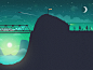 Nightcall [GFY/GIF] : A long colourful illustration! :-)