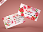 Flower Shop Business Card Free PSD Template