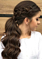 Elegant Ponytail with a Side Braid