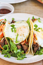 Make ahead:  Bibimbap Tacos  — Recipes from The Kitchn