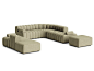 Corner modular fabric sofa STUDIO | Sectional sofa by NORR11