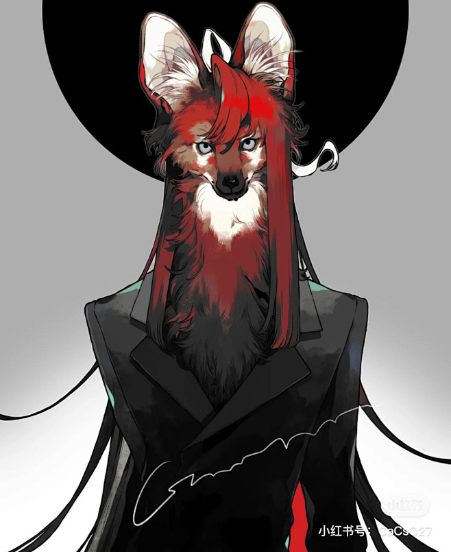 鬣狗，furry福瑞，插画