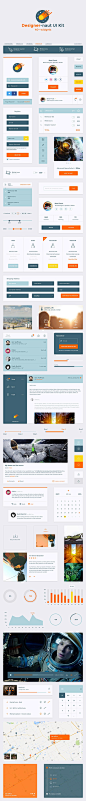 Designer-naut-UI-Kit 宇宙感的手机APP界面套装下载