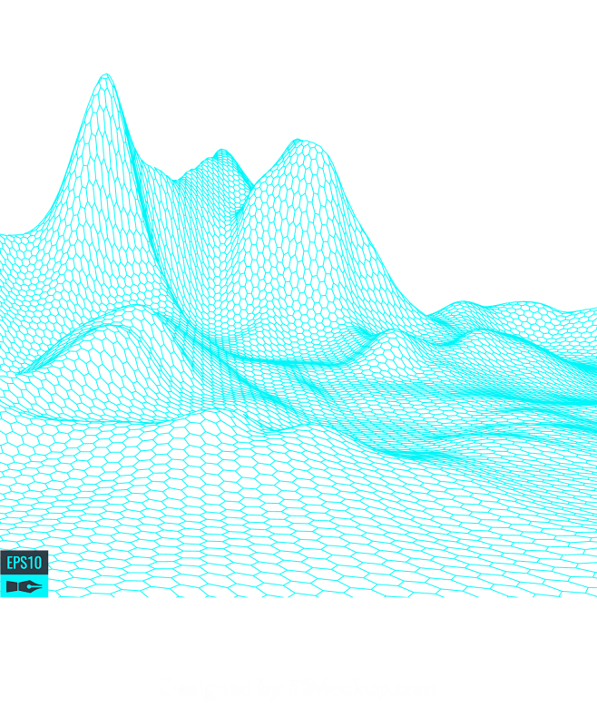 酷炫科技感山脉起伏3D立体背景纹理装饰P...