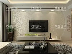 客厅电视背景  - 源文件下载【酷图网】室内装修,室内效果图,客厅电视背景,壁纸,现代简约,花纹,温馨,装潢,