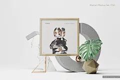 海报抽象场景样机展示模版素材 Abstract Mockup Set #2778331-样机模版-@美工云(meigongyun.com)