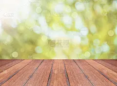 抽象的秋季背景和透视木板