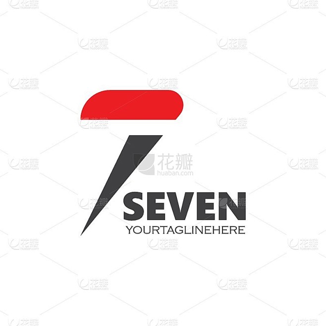 数字七矢量图标插图设计