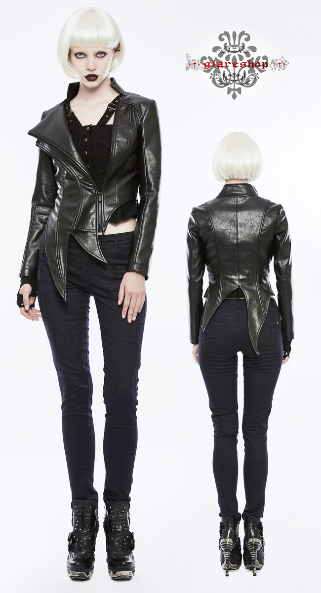 美品】2025AWクロス レザージャケット パンク系 モード系 2025SS新作