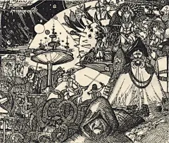 【黑白插画-人物群像系列】众多人物的杂烩04星际篇_子系_SJackSun__插画师作品_涂鸦王国gracg.com