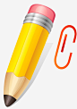 笔免抠素材_新图网 https://ixintu.com 别针 卡通 学习 用具 铅笔