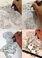 Doodle Invasion Coloring Book by Kerby Rosanes, via Behance