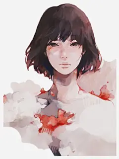 悲伤女孩_新图网 https://ixintu.com 手绘 美术 唯美 清新 美女