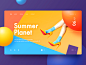website4-Summer Planet yiker page woman purple blue ball orange summer web