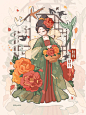 古风又可爱！十二花神... - @优设的微博 - 微博
