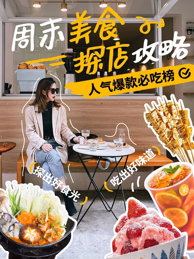 餐饮美食探店攻略小红书配图