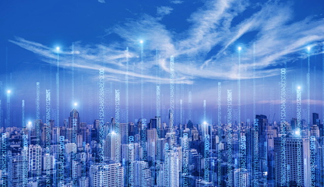 5G科技物联网信息时代数字粒子城市建设P...