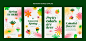Collection d'histoires instagram printemps dégradé