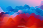 扁平化撞色波浪背景素材 jpg Colorful Smooth Wavy Backgrounds_平面素材_纹理图案_模库(51Mockup)