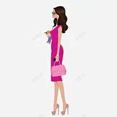 手绘女生 页面网页 平面电商 创意素材
