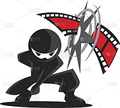 忍者武士战士人物卡通武术武器剑