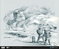 ILM Art Department Challenge - The Moment, Bobby Rebholz : These were my final images for the first round of the ILM Art Department Challenge.  I had a blast sketching these.  Growing up, I always loved the Rancor and the Wampa.  Both are iconic beasts in