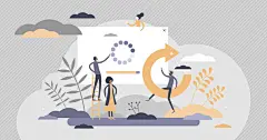 图源免费EPS文件 |最新软件版本的升级过程安装小人物概念