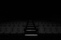 General 2500x1667 simple background black background minimalism theater photography chair stairs dark
