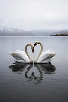 珍稀物种保护动物白天鹅动物摄影图片