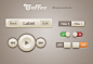 Coffee iPhone Retina App Controls | MediaLoot