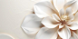 Beautiful abstract beige and white glossy metallic floral design background beautiful Generative AI AIG32