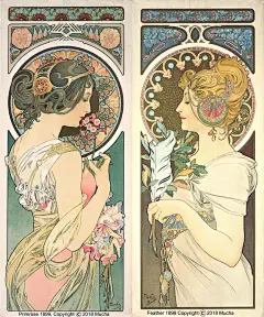 最早的海报狂魔穆夏，他是最会画仙女的男人！ - 数英