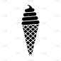 白色背景上的冰淇淋图标