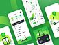 Kiwi App Design for Rent Scooters card applepay apple rider ride route map bike scooter rent illustration business sketch clean adobe photoshop icons design ux app ui
