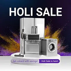 Holi Festival Home Electronics Sales Instagram Post Image