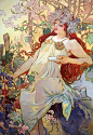 慕夏（mucha）——《四季》1896 ​​​