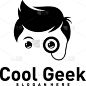social geek logo design template geek design icon