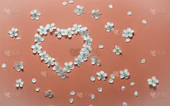心形的花象征着爱。