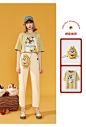 乐町官方旗舰店牛仔裤女2020夏季新款直筒宽松九分老爹裤高腰裤子-tmall.com天猫