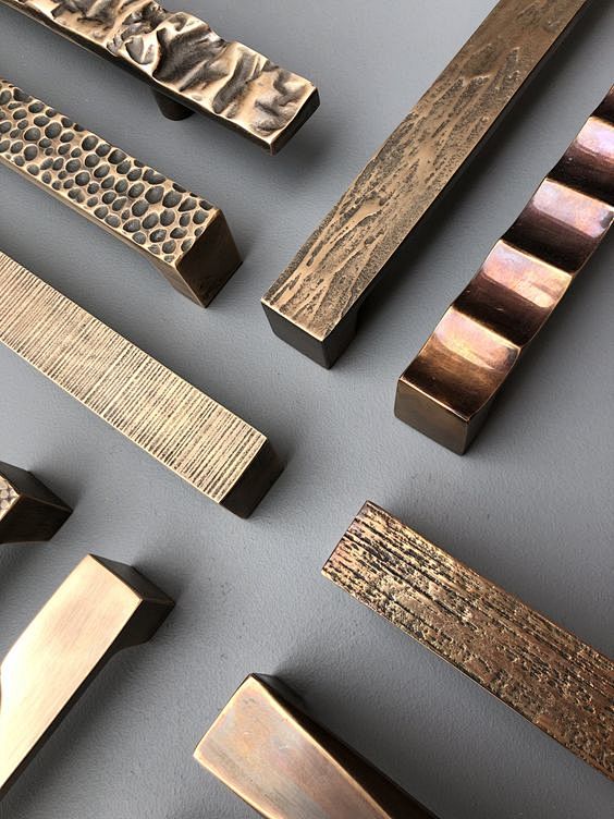 Bronze pull handles ...