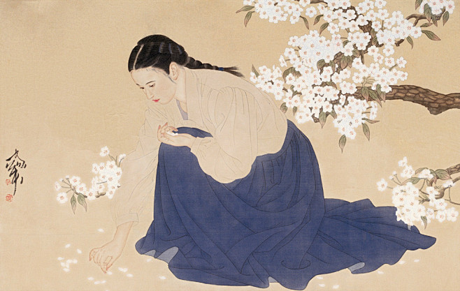 何家英人物画欣赏