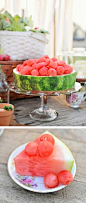 One way to serve watermelon.