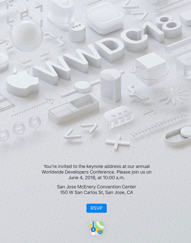 苹果发出WWDC 2018发布会媒体邀请...