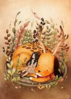 【插画欣赏】韩国插画家AEPPOL_唯美图吧_百度贴吧