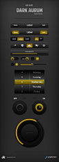 Dark Aurum iOS UI Kit