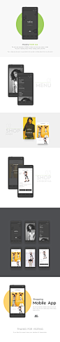 Shopping App (Concept) : Shopping Mobile App.Concept application. Mobile shopping is getting a huge makeover with a new game-changing app, The new and improved UI DESIGN is faster and more user centric. It takes the user to desired product without wasting
