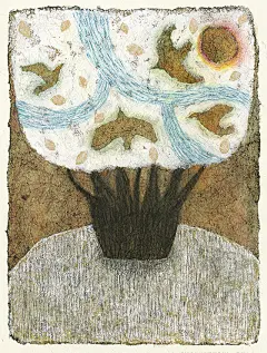 做旧质感纹理水粉复古童真童趣儿童插画丨by Tetsuhiro Wakabayashi ​​​​